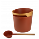 Σετ κάδος και κουτάλα σάουνας HARVIA Helmi, Terracotta