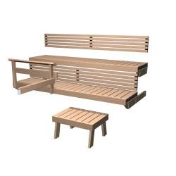 Harvia Formula 19, κιτ alder bench 