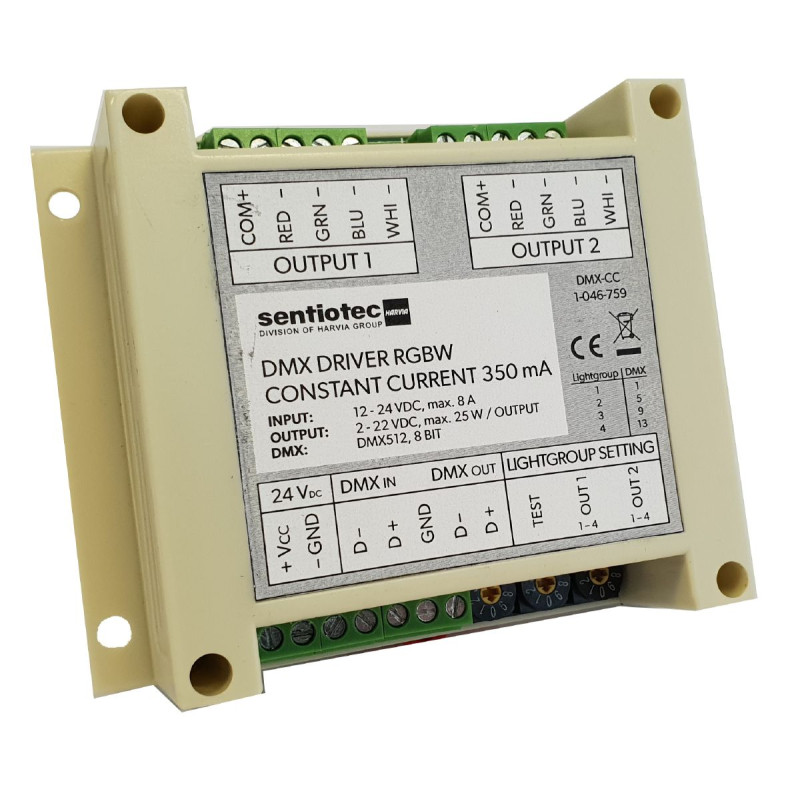 Οδηγός LED Harvia DMX RGBW, 2 × 4 κανάλια