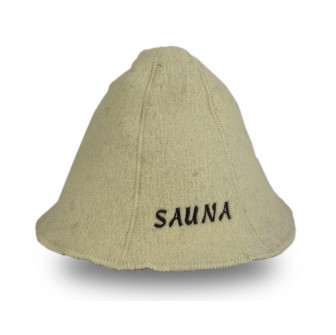 Καπέλο σάουνας - SAUNA, λευκό, μάλλινο