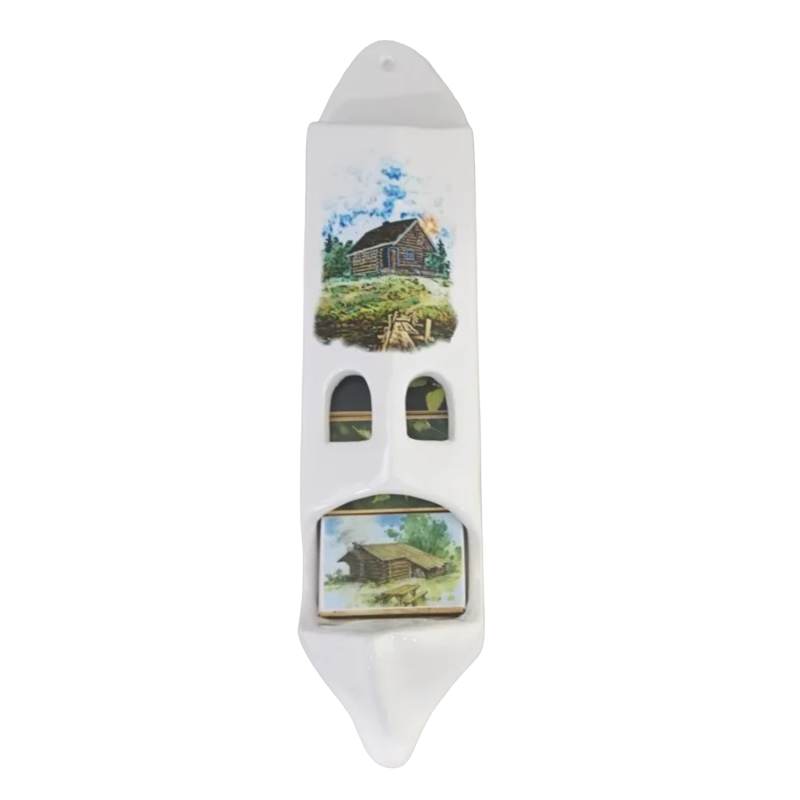 Κεραμική θήκη σπιρτόκουτου με 5 σπιρτόκουτα