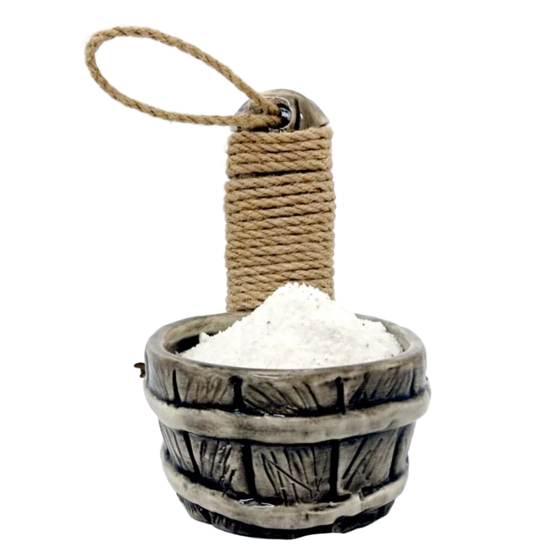 Κεραμικό δοχείο αλατιού για σάουνα - βαρέλι 200 ml