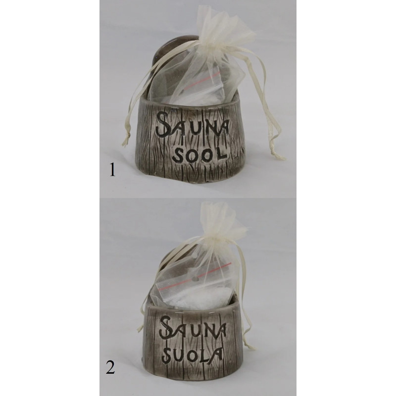 Κεραμικό δοχείο αλατιού για σάουνα - σκούρο 120