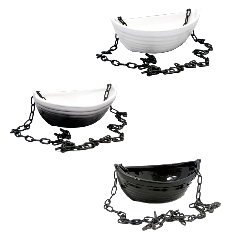 Κεραμικό δοχείο για αρώματα - βάρκα με αλυσίδα