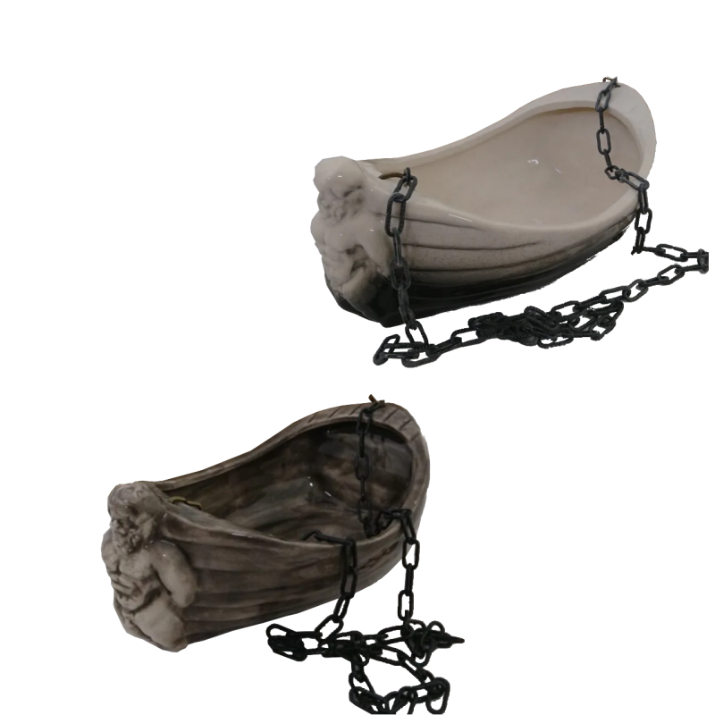 Κεραμικό δοχείο για αρώματα - βάρκα με Poseidon