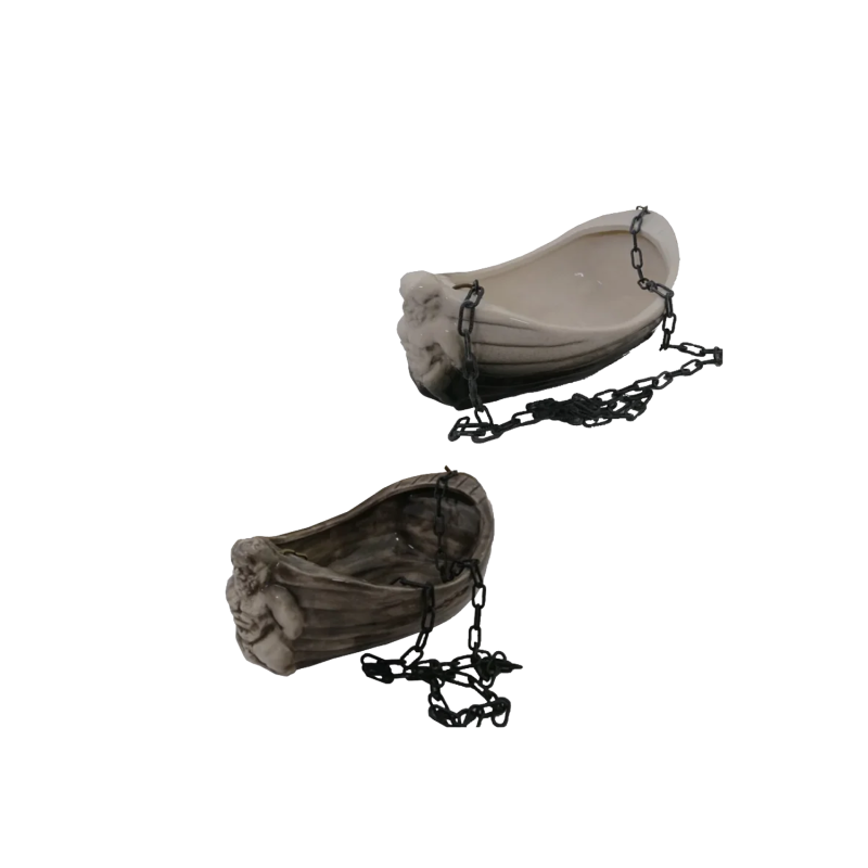 Κεραμικό δοχείο για αρώματα - βάρκα με τον Ποσειδώνα