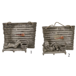 Κεραμικό θερμόμετρο σάουνας - ένα μικρό βαρέλι για αρώματα 