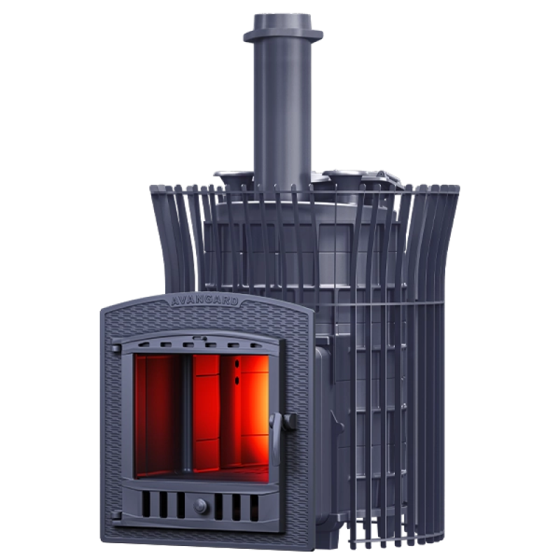 Ξυλόσομπα σάουνας GEFEST - Avangard ZK Uragan 25 (P2) σε πλέγμα τουλίπας