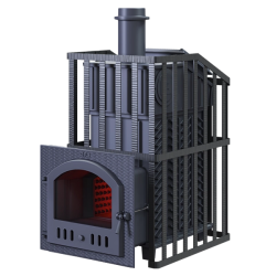 Ξυλόσομπα σάουνας GEFEST - GFS ZK Uragan 45 (M) σε σχάρα 