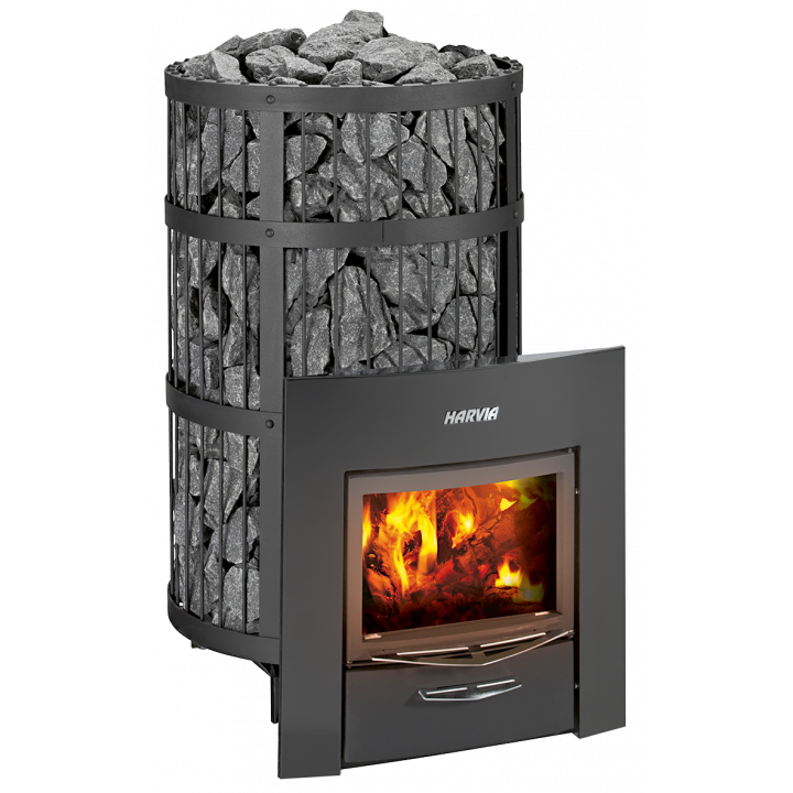 Ξυλόσομπα σάουνας - HARVIA Legend 300 Duo, μαύρη