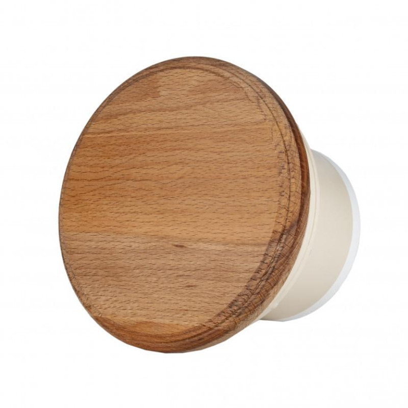 Ανεμιστήρας σάουνας MM-S με πίσω βαλβίδα και στρογγυλό ξύλινο φινίρισμα d/100mm