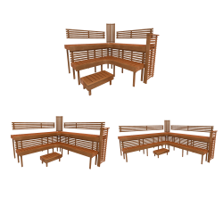 Μοντέρνος πάγκος σάουνας PREMIUM, Thermo aspen 