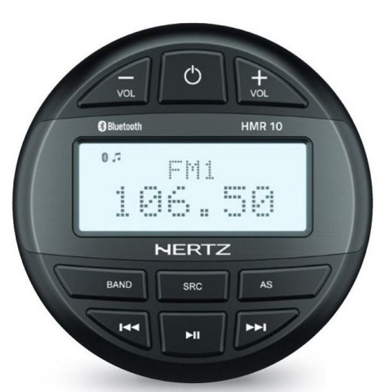 Μουσικό κέντρο HMR 10D, χωρίς ηχεία, αδιάβροχο, μαύρο