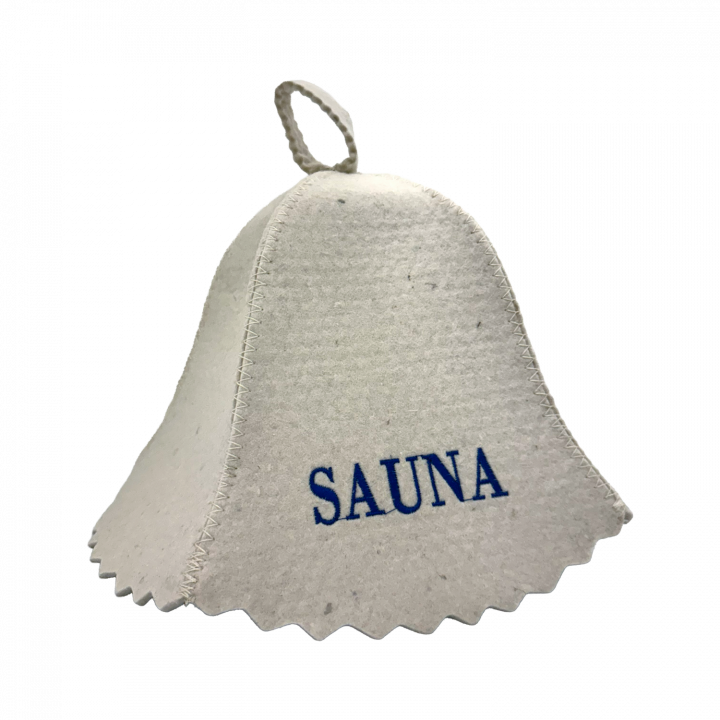 Καπέλο σάουνας - SAUNA, με μπλε γράμματα