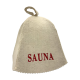 Καπέλο σάουνας - SAUNA, με κόκκινα γράμματα