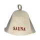 Καπέλο σάουνας - SAUNA, με κόκκινα γράμματα