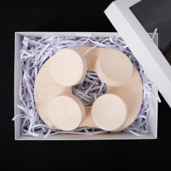 Μαξιλάρι σάουνας για σάουνα, σε κουτί δώρου, ξύλο aspen 