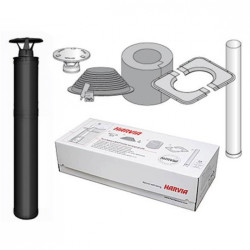 Σετ καμινάδας από χάλυβα με μόνωση - HARVIA, μαύρο 