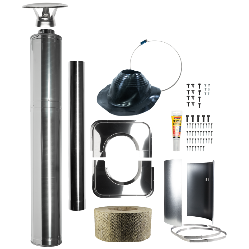 Σετ καμινάδας από χάλυβα με μόνωση - HARVIA