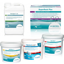 Κιτ συντήρησης με χλώριο, για πισίνες με μεγάλο φίλτρο  Κιτ συντήρησης με χλώριο, για πισίνες με μεγάλο φίλτρο