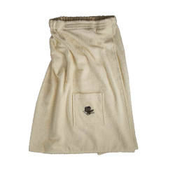 Σάουνα ποδιά για αρσενικό ανοιχτό χρώμα, βαμβάκι 