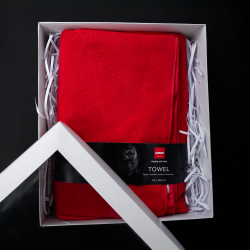 Πετσέτα σε συσκευασία δώρου, HARVIA, 70 x 140cm, κόκκινη  Πετσέτα σε συσκευασία δώρου, HARVIA, 70 x 140cm, κόκκινη