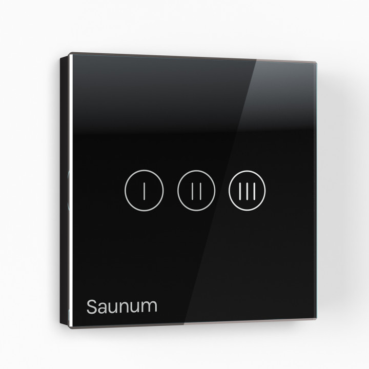 Κλιματιστικός έλεγχος για σάουνα SAUNUM Base S Solution, μαύρος πίνακας ελέγχου