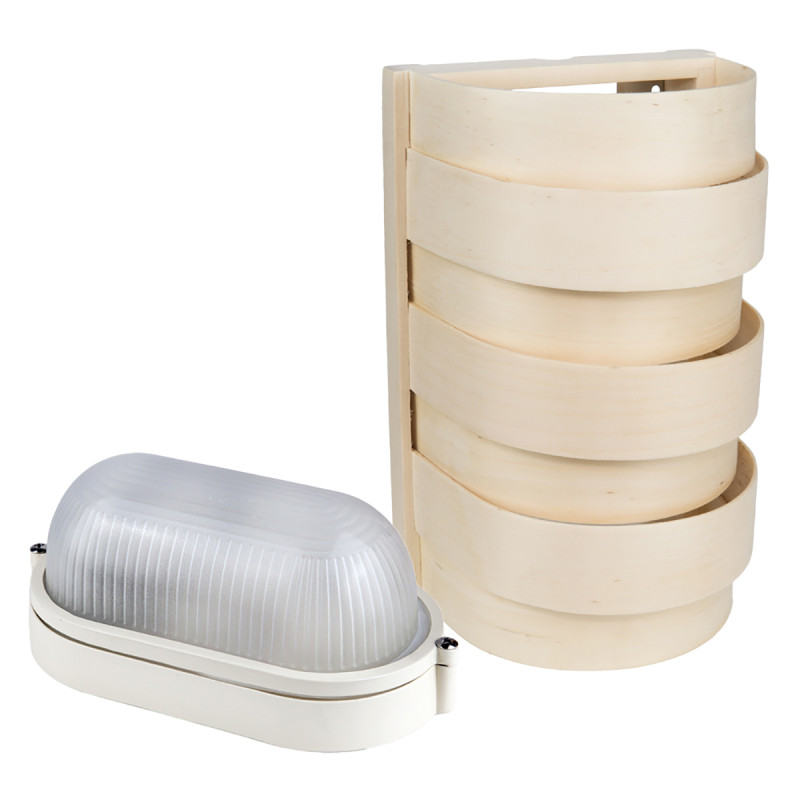 Σετ λαμπτήρα και δικτυωτό Sawo 917-A, aspen