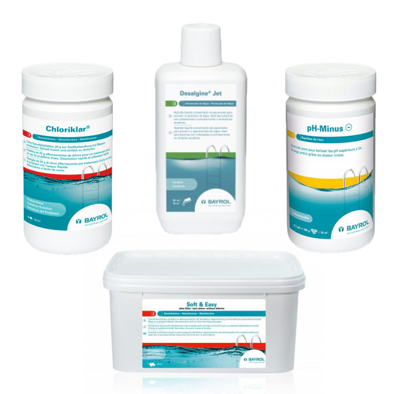 Κιτ συντήρησης χωρίς χλώριο, για πισίνες με φίλτρο κασέτας