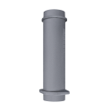 Άνω σωλήνας καμινάδας από χυτοσίδηρο για σόμπες GEFEST 130/500mm - 0